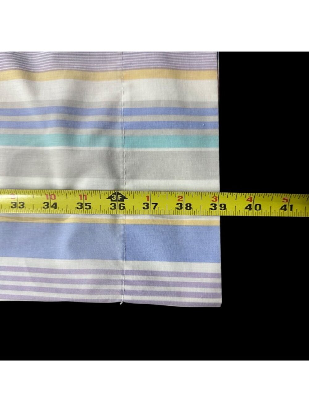 Vintage King Pillowcase Cannon USA Striped 1990s Pink Purple White Pastel Retro - Picture 6 of 7